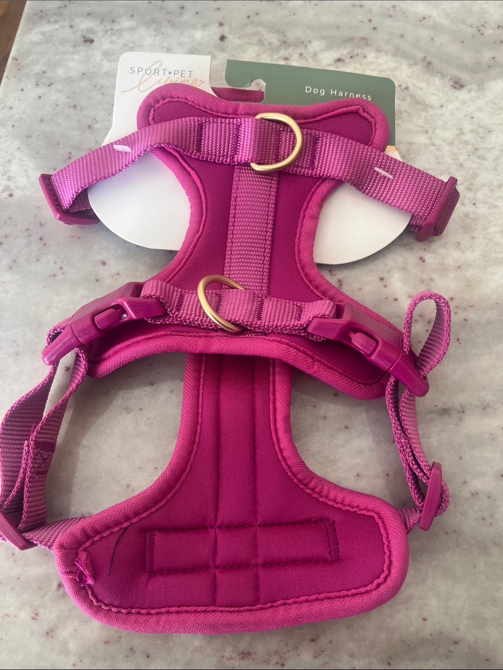 Pink Padded Dog Harness - Small